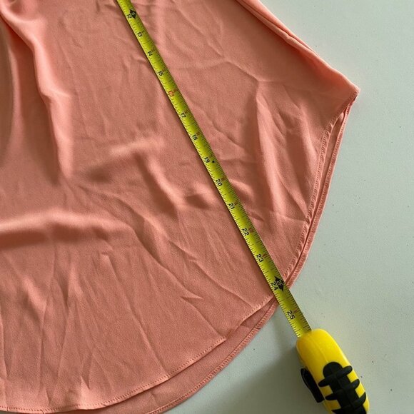 Ann Taylor Petite Blouse Women's Size X-Small Petite Sleeveless Pink Salmon Top - Picture 9 of 11